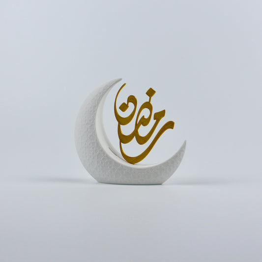 Ramadan Crescent Moon Decor - 3D Printed Islamic Ornament [02]