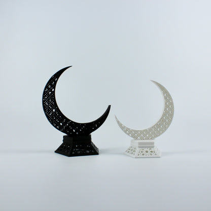 Ramadan Crescent Moon Decor - 3D Printed Islamic Ornament [01]